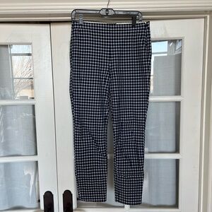 J. Crew White and Blue Cropped Pants